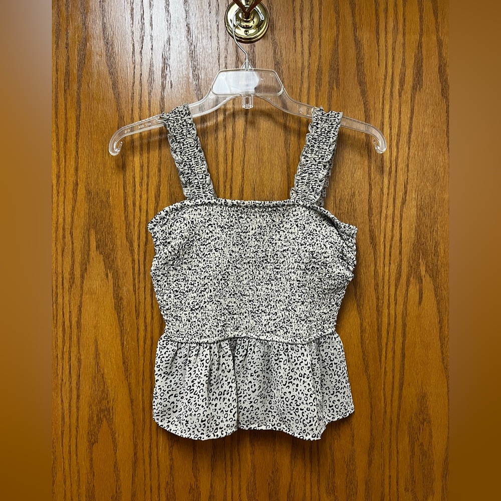 Cheetah Print Peplum Tank
